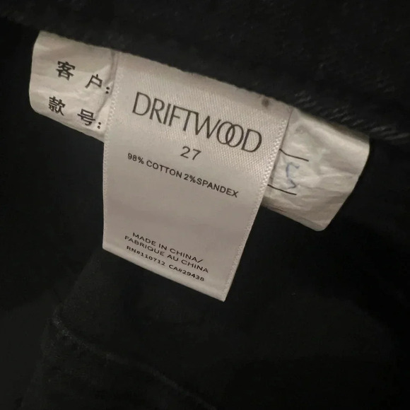 NWOT Driftwood Acid Black Denim Jeans - Picture 5 of 5